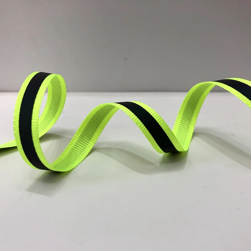 10Yards Fluorescent Webbing Reflective Strips Luminous Rope Colorful Ribbon DIY Sewing Clothing Pants Material Accessories