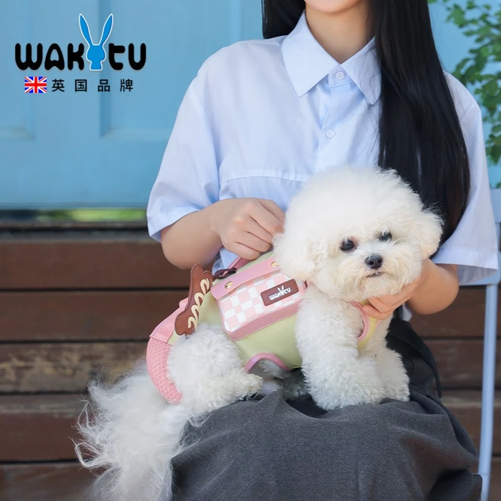 

Wakytu Dog Out Chest Strap Pet Backpack Cat Small Dog Strap Shoulder Bag Leash Chest Back Dog Carriers Bags