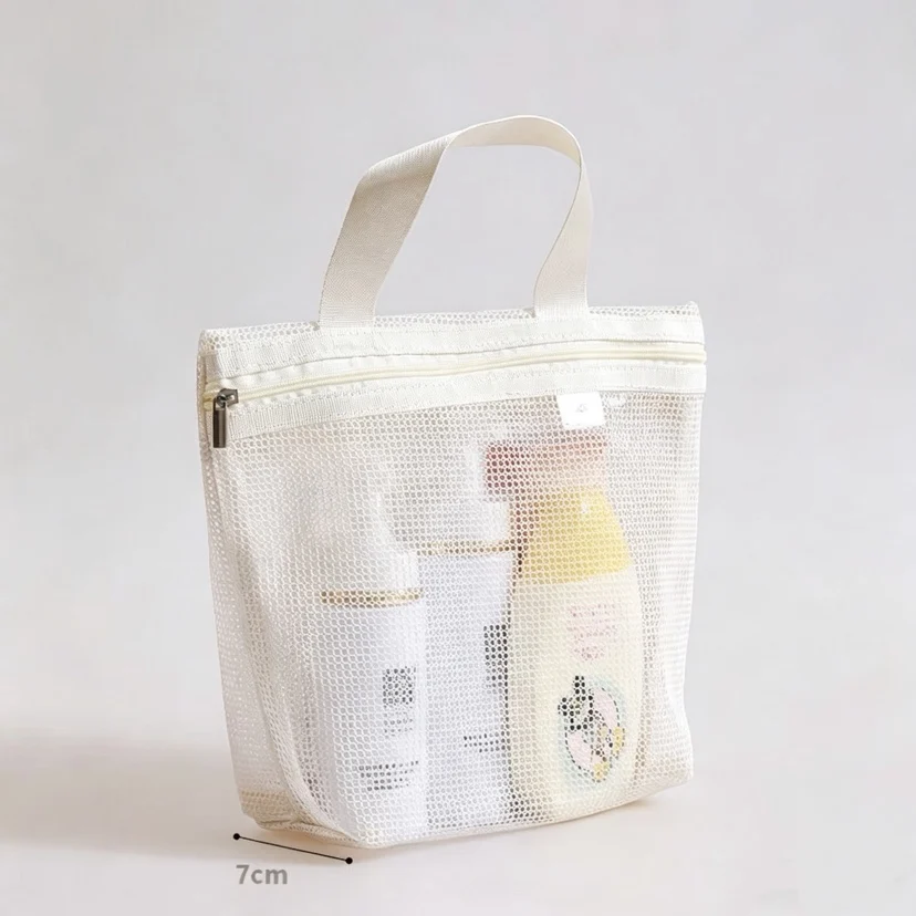 Mesh Makeup Toiletry Storage Bags Handbags Portable Travel Washing Body Shower Tools Organizer Hanging Organizer Pouch