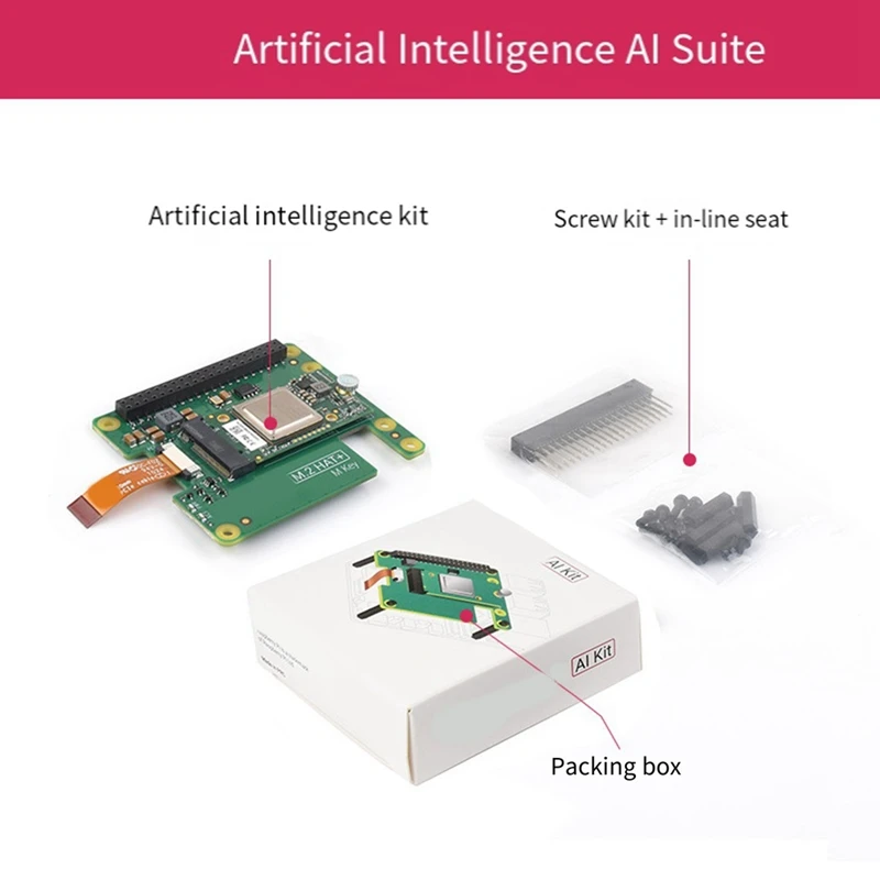 M05K For Raspberry Pi 5 AI Kit M.2 HAT+Hailo Al Acceleration Module 13 TOPS Pcle Gen3 Ai Kit For Linux Windows