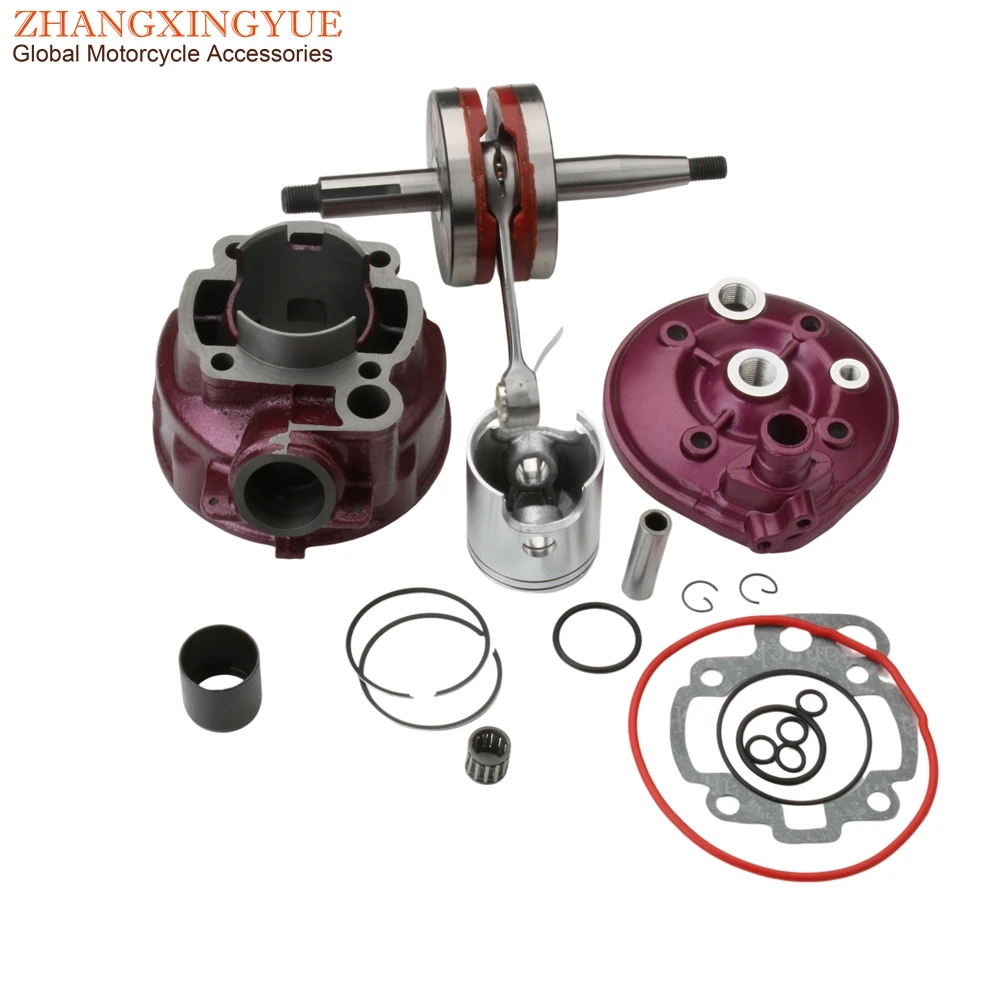 Motorcycle 90cc Big Bore Cylinder Kit & Racing Crankshaft For Yamaha DT50 Enduro DT50X SM TZR50R LC 2T AM6 Minarelli Engine