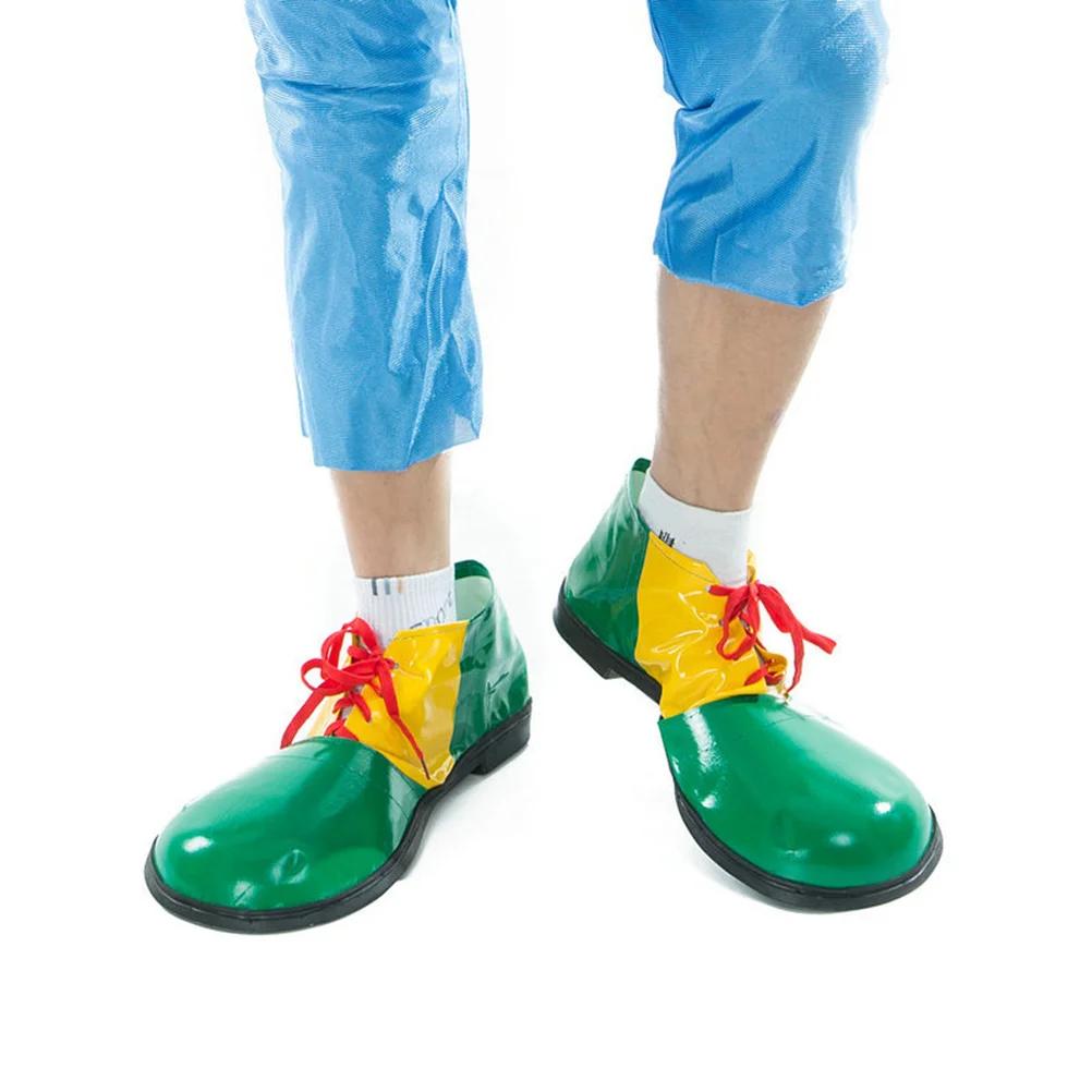 Chaussures de Clown d'Halloween pour Adulte, Bottes, Robe, Costume de Barrage de Comédie, Fournitures pour Événements de ix, Vert, Unisexe, 1 Paire