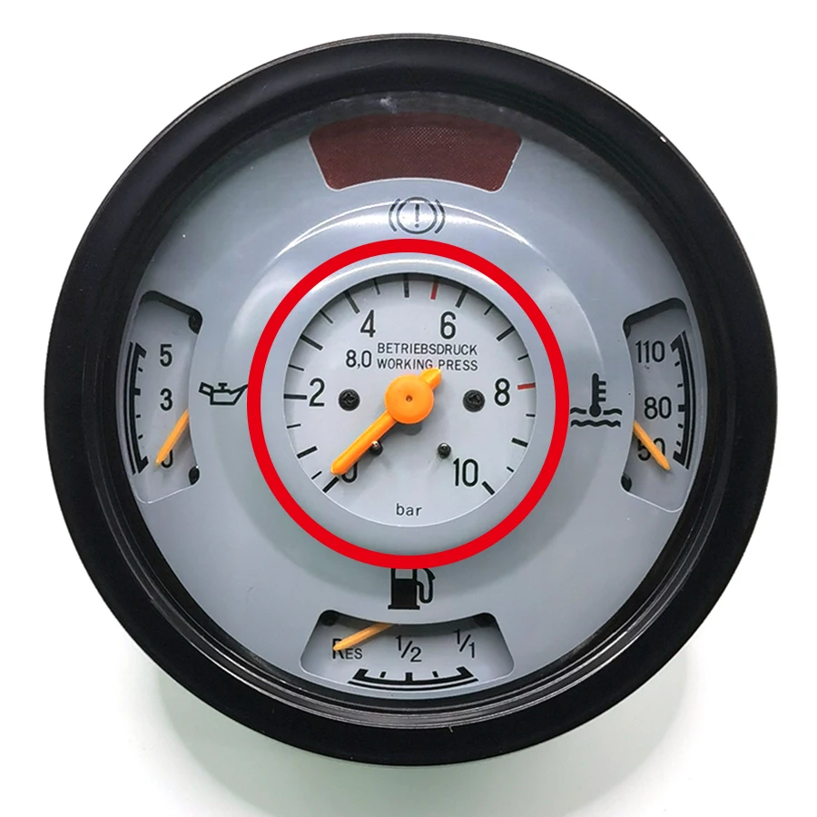 For Mercedes-Benz heavy trucks (Gray)  MB combination table  Oil pressure gauge Double needle instrument