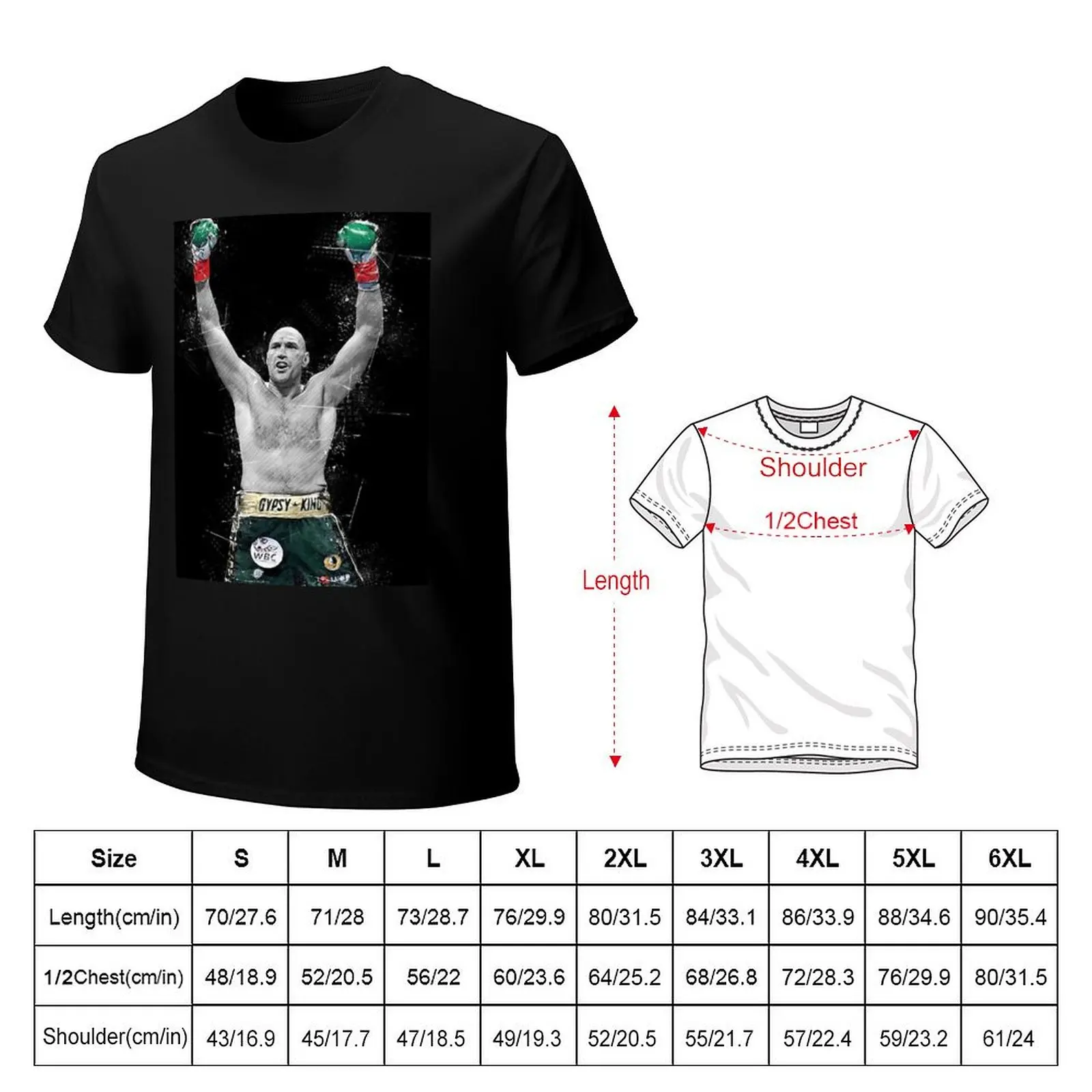 King tyson fury T-Shirt Plus Size All Match Tee Shirt