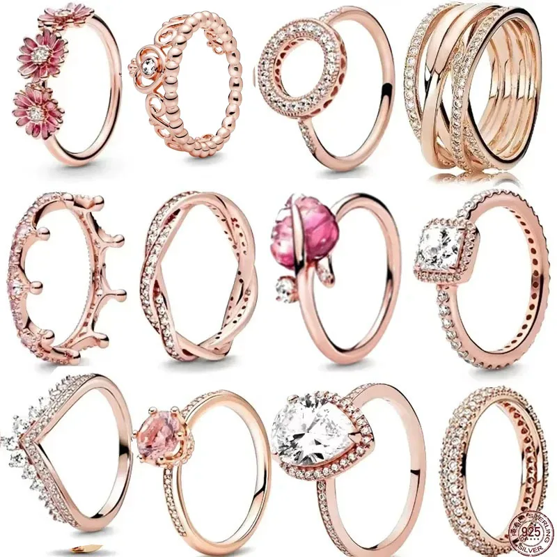 

New925 sterling silver ring shines luxurious and exquisite plum blossom ring square adjustable ring women's jewelry gift