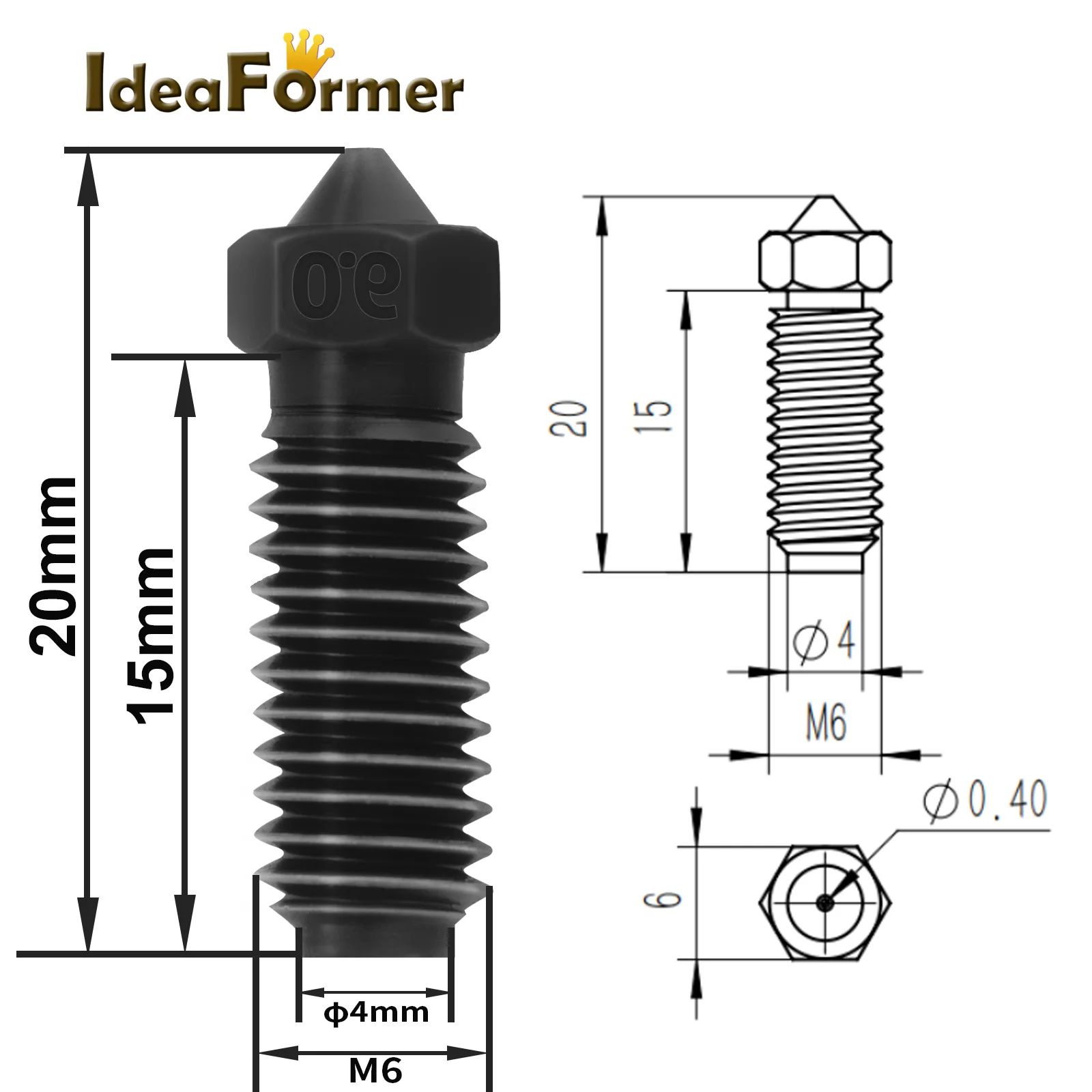 Hotend Kit para Anycubic Kobra 3, Bico, Tubo de aquecimento, 24V, 50W, Hotend Kobra3 Combo, Peças da impressora 3D, Bloco Aquecedor