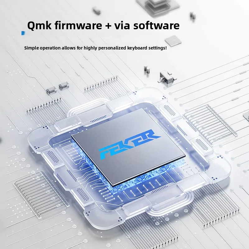 FEKER Alice98pro Mechanische Tastatur Alien Ergonomisch 3 °   Slope Hot-Swap-fähiges RGB mit Handunterstützung, individuelle Gaming-Bürotastatur