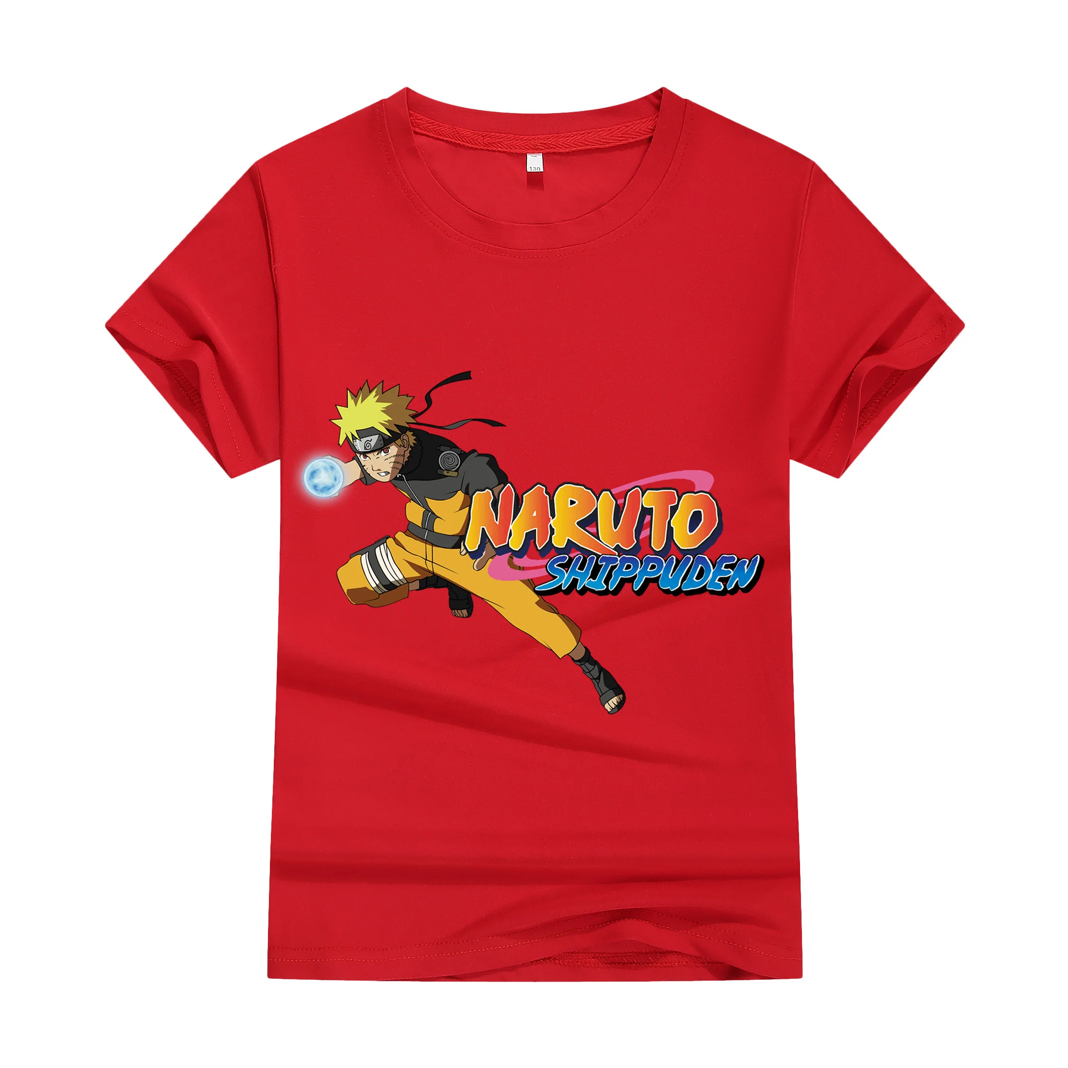 2024 Summer New Naruto Kids T-Shirt Cartoon Japanese Anime Casual Short Sleeve children Cotton Print Cosplay Naruto T-Shirt Top