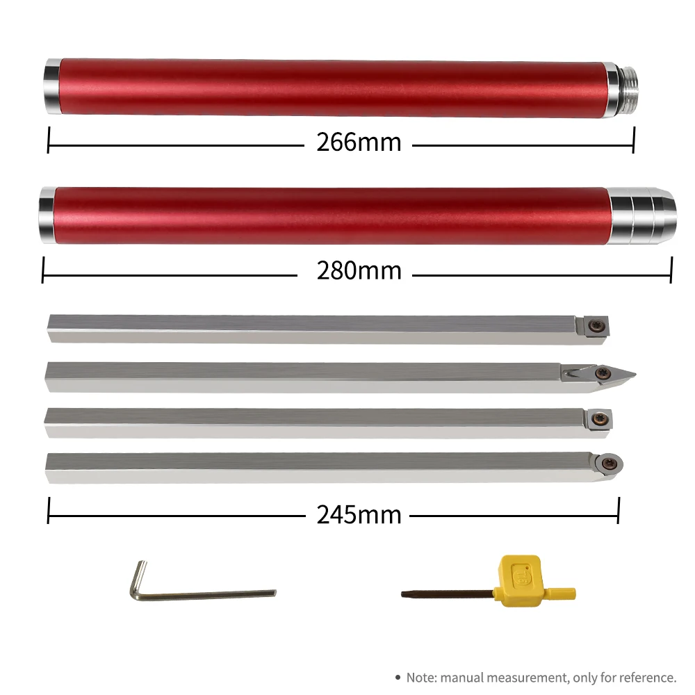 ALLSOME Wood Turning Tool Carbide Insert Cutter with Aluminum Handle Woodturning Chisel Blade for WoodWorking Lathe Machine