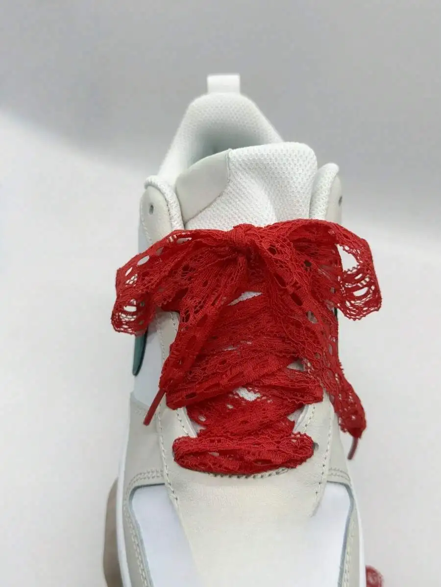 

Красные кружевные шнурки для кроссовок, кед и кожаной обуви, плоские, ажурные, аксессуары