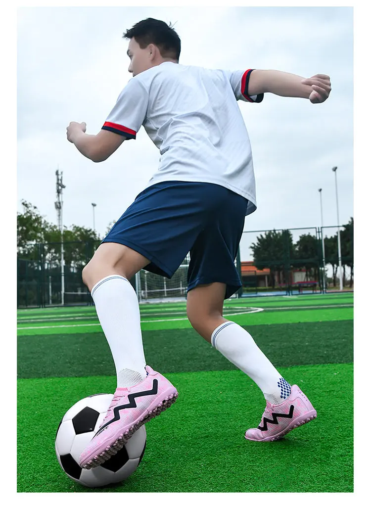 Original Marke blau Herren profession elle Fußballs chuhe Rasen rutsch feste Fußballs chuhe für Männer Schnürung Low Cut Fußball Turnschuhe männlich – Detail 26