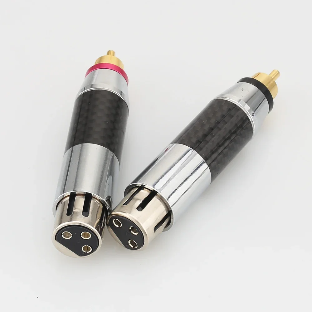 Audiocrast adaptor XLR ke RCA berlapis Rhodium adaptor RCA jantan ke XLR adaptor betina jantan XLR ke RCA adaptor colok betina