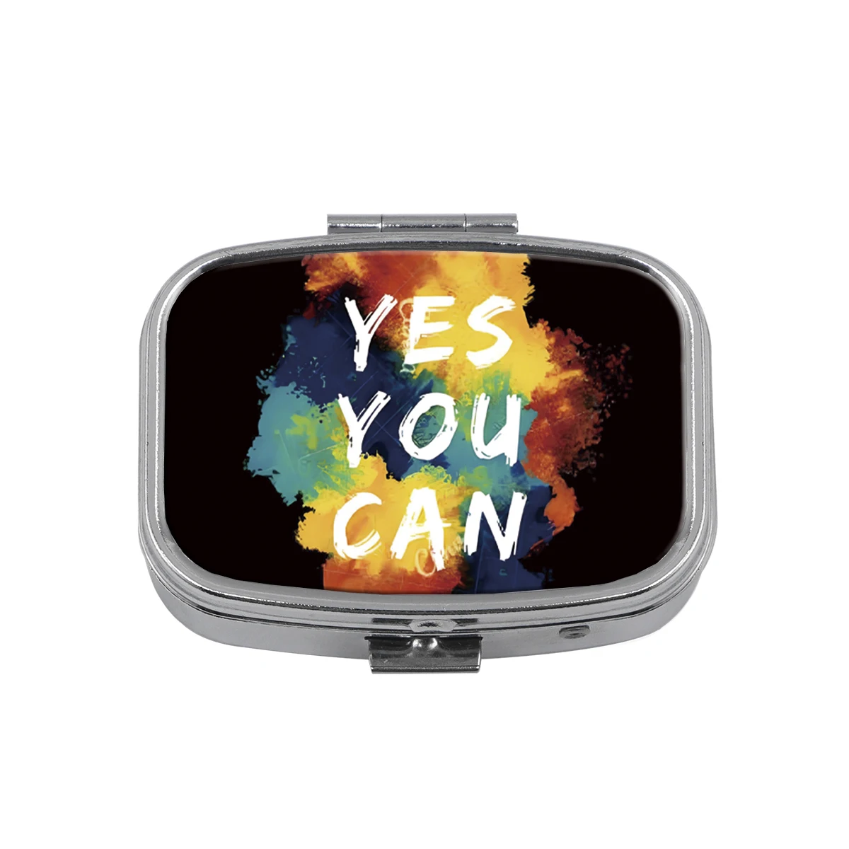 Inspirational Quotes Metal Pill Box Pill Packaging Health Supplement Moisture-Proof Storage Box Personalized Fashionable Pill Box
