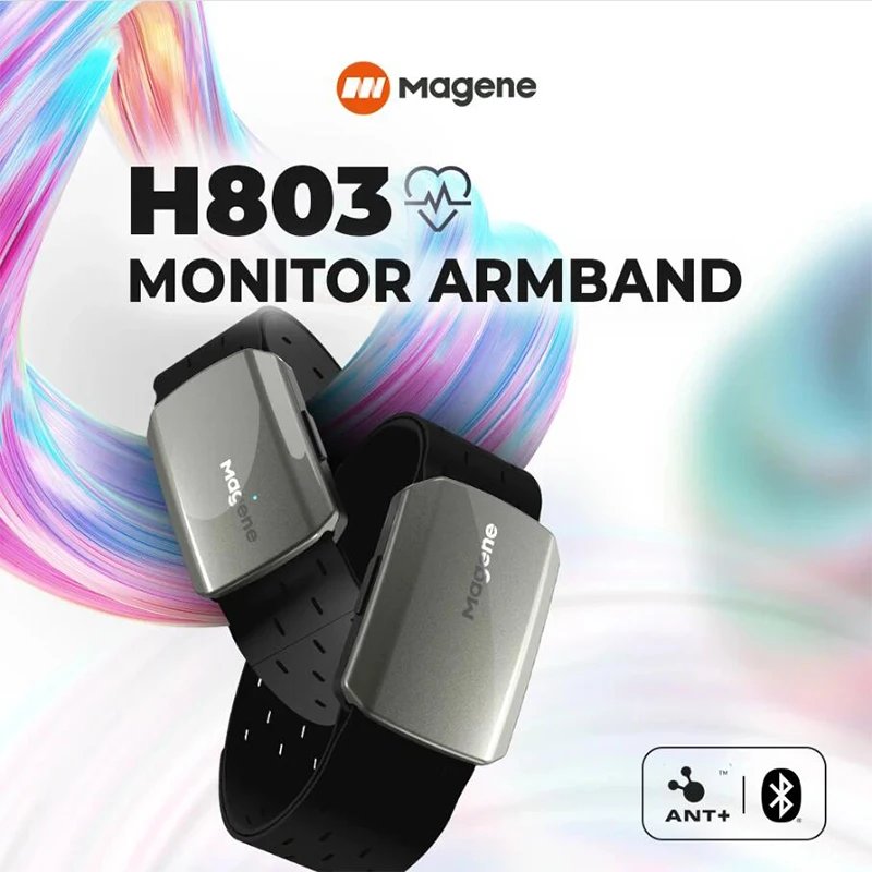 Magene H803 Heart Rate Monitor Arm Wrist Band Sensor Dual Mode Bluetooth ANT Heartbeat Tracker Armband Monitor Health Exercise