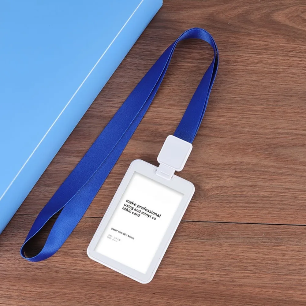 2Pcs High-end ID card holder with detachable neck lanyard, suitable for ID cards, work permits and name tags