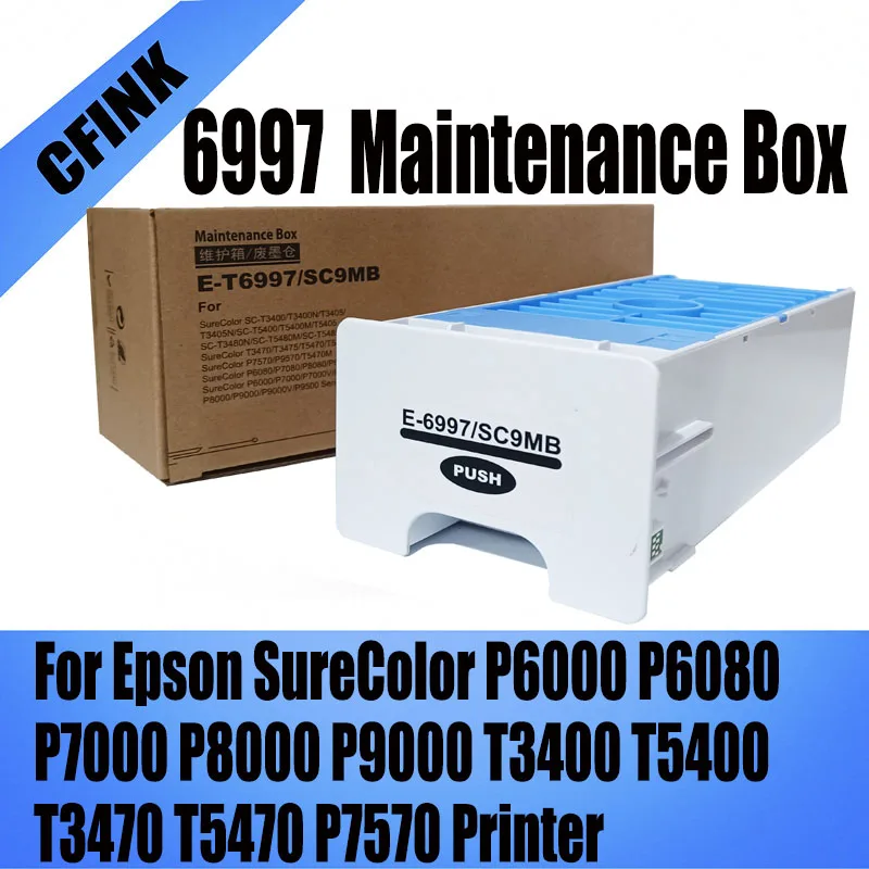 

Чернильный бак для обслуживания T6997 C13T699700 для Epson SureColor P6000 P6080 P7000 P8000 P9000 T3400 T5400 T3470 T5470 P7570