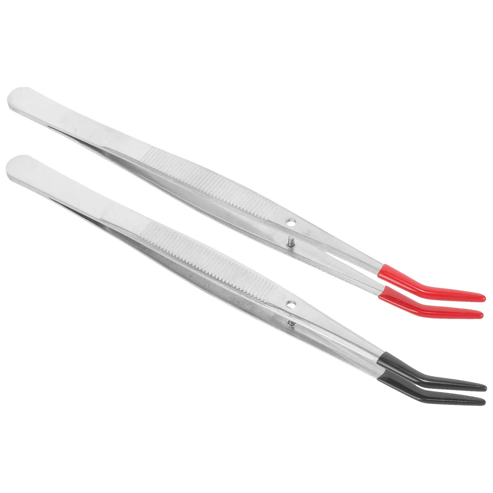 2 pezzi pinzette per timbri pinzette non magnetiche in acciaio inossidabile per la lavorazione di perline creazione di gioielli applicatore per ciglia finte mestiere hobby