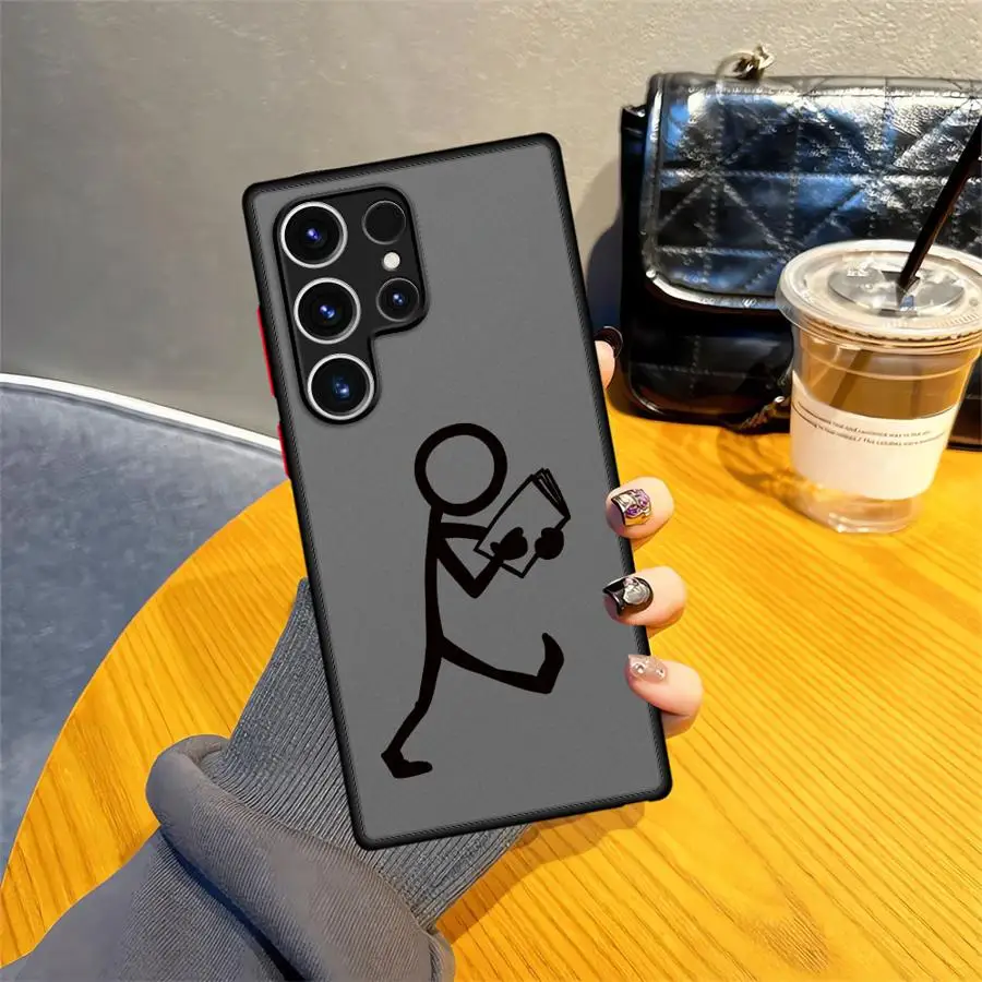 Custodia per telefono per Samsung Galaxy S23 Ultra S20 Nota 20 10 S24 S8 S9 S25 S21 FE S22 Plus Cover morbida Caratteri della linea carina