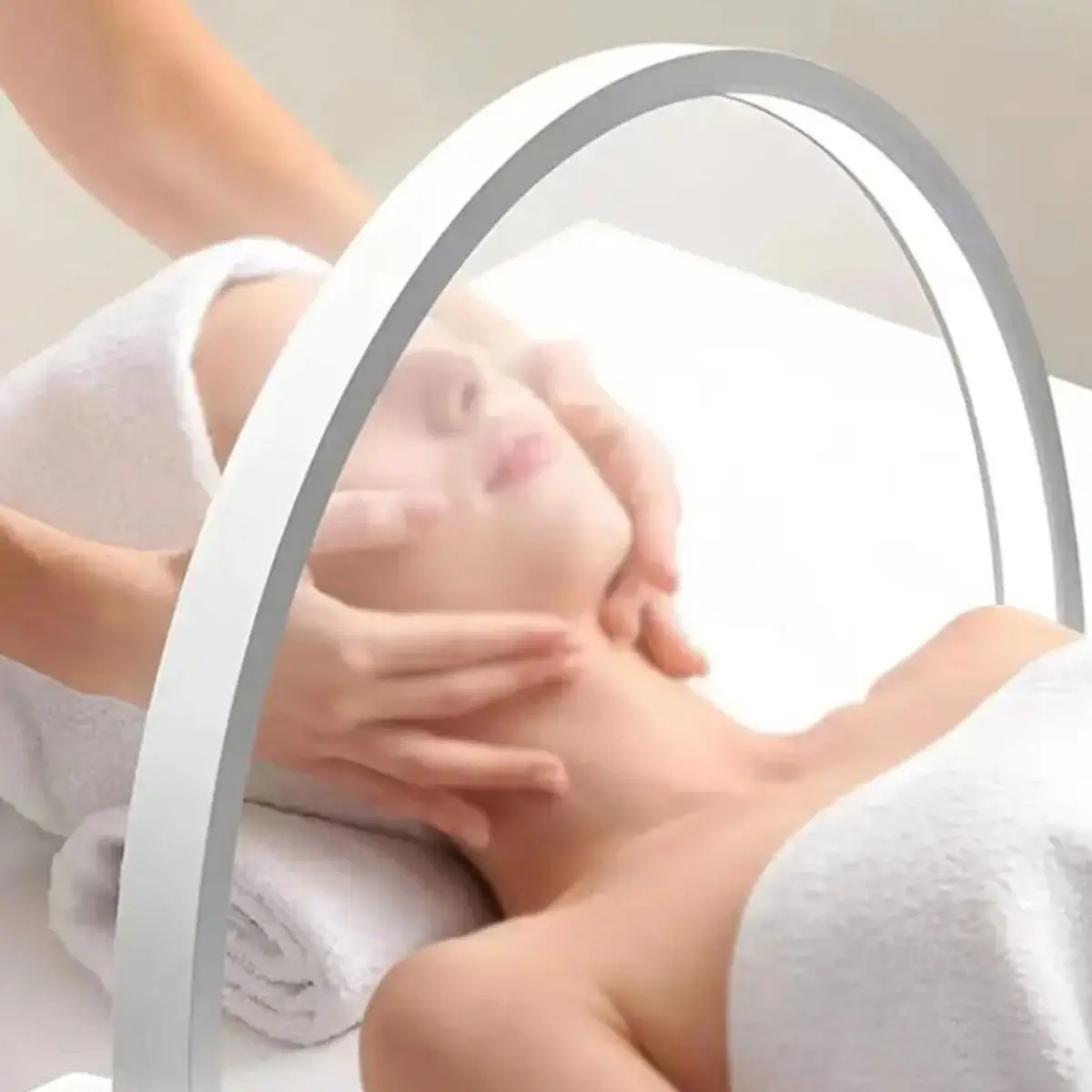 سطح المكتب نصف القمر ضوء الأظافر، LED ضوء الأظافر، تكنولوجيا الأظافر رمش تمديد الوشم الحاجب العناية بالبشرة مصباح مكتبي