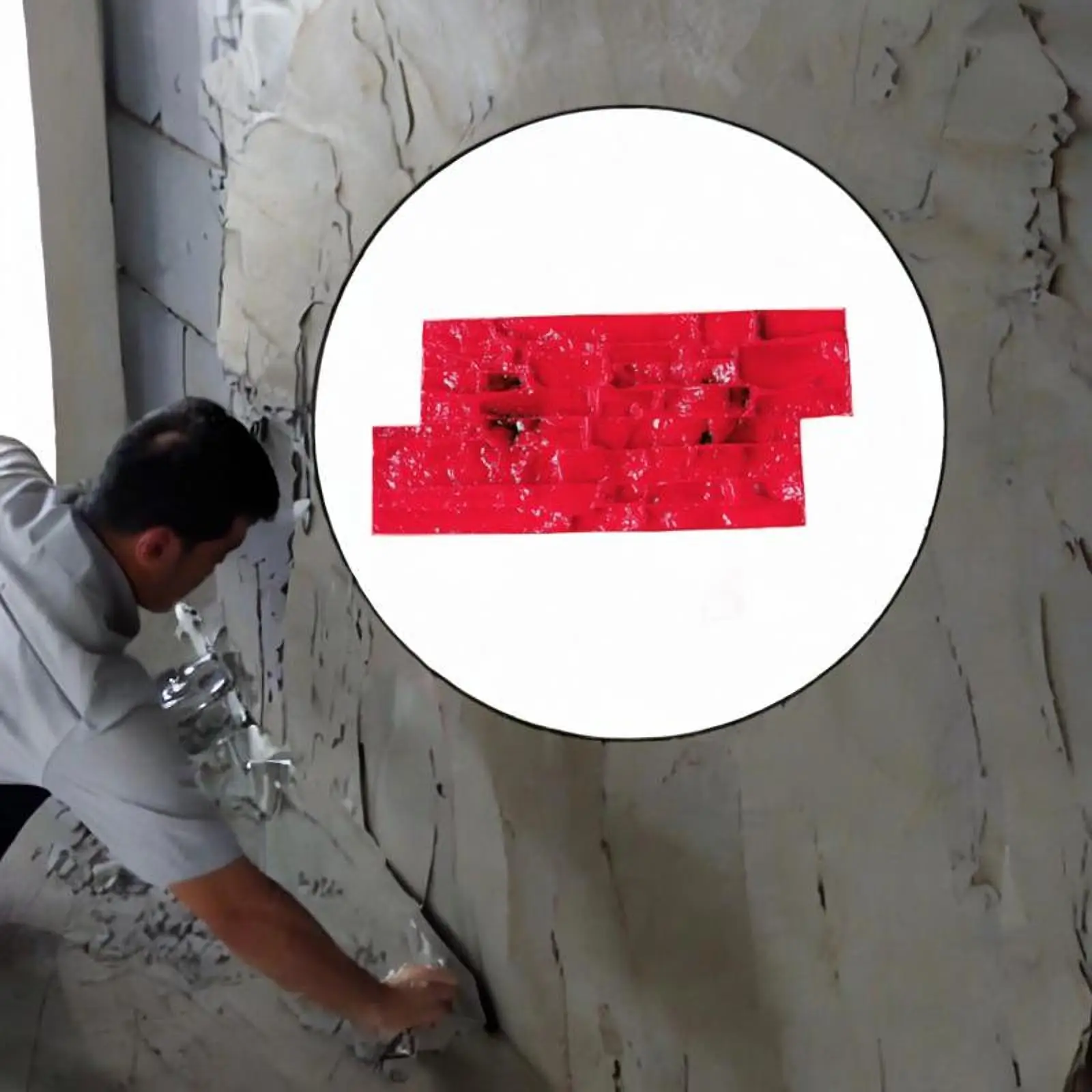 Polyurethane Concrete Texture Mat Stamp Seamless Stone Mold for Decorative Cement Forms and Art Work