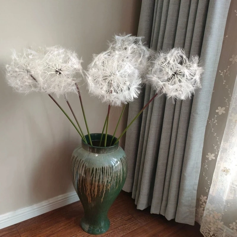 White Artificial Dandelion Flower Home nordic Decor Table Room Decor DIY Arrangement flores artificiales Wedding Photo Props