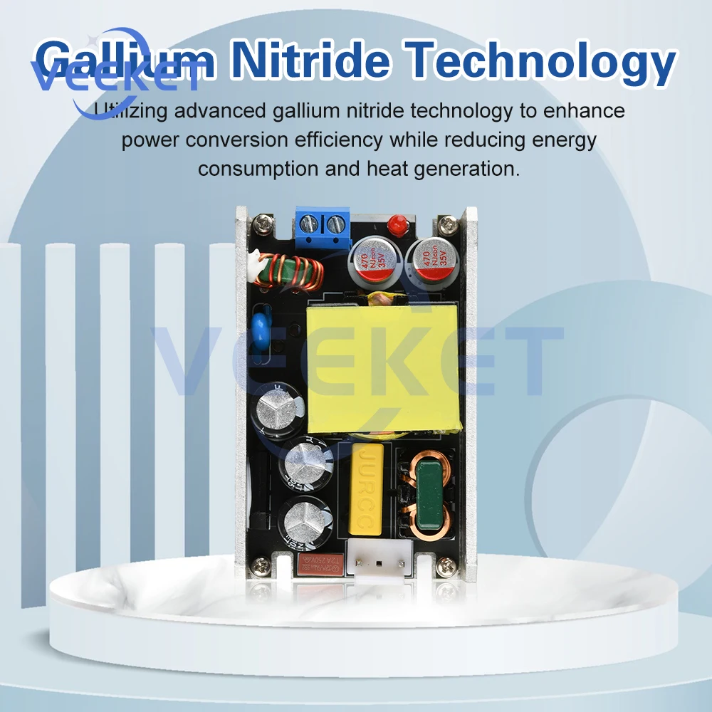 AC 95-265V to DC 24V4A 12V8A 100W Gallium Nitride Buck Converter High Power Switch Module Power Supply For Industrial Equipment