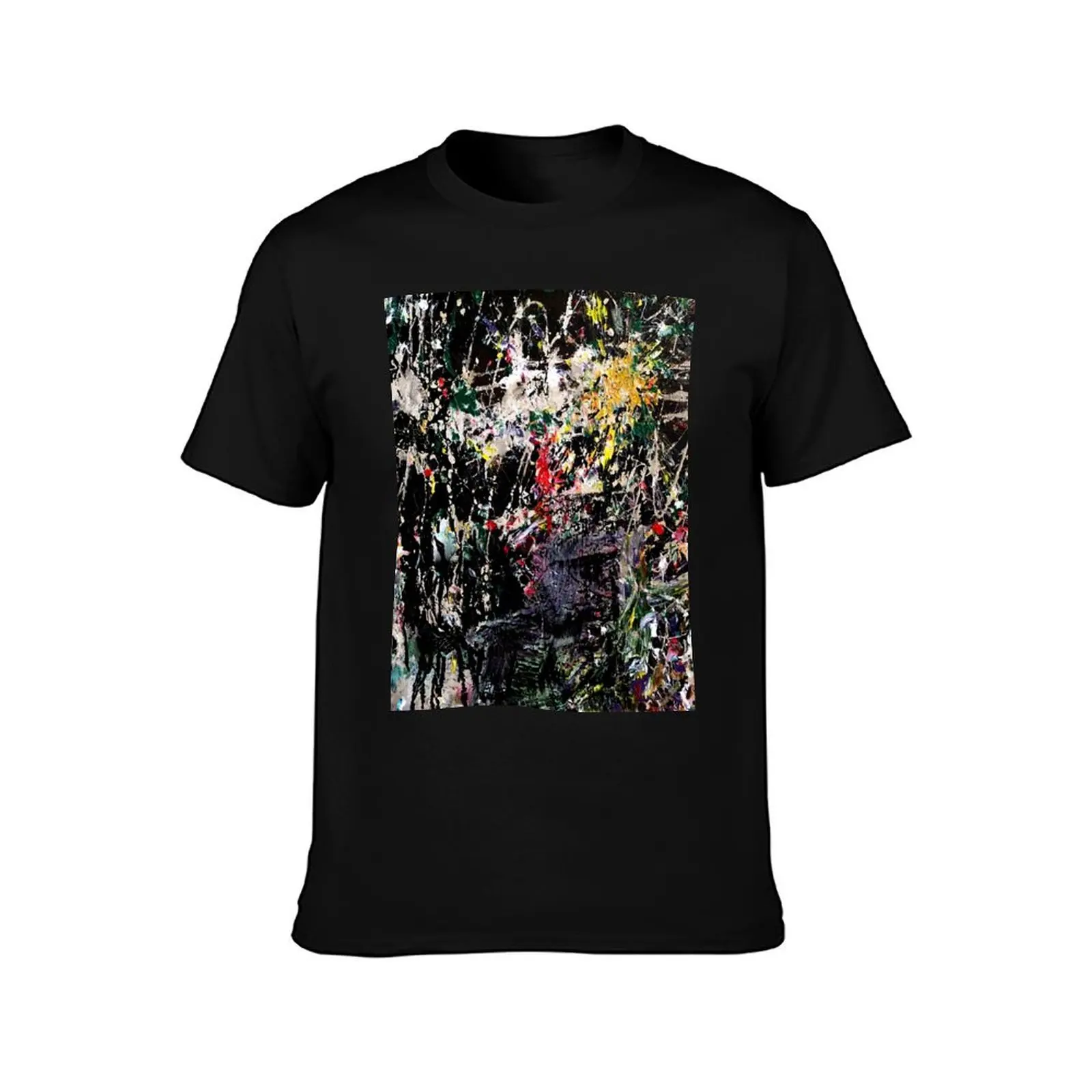 Splatter T-Shirt blacks baggy shirts Blouse vintage graphic tee mens t shirt