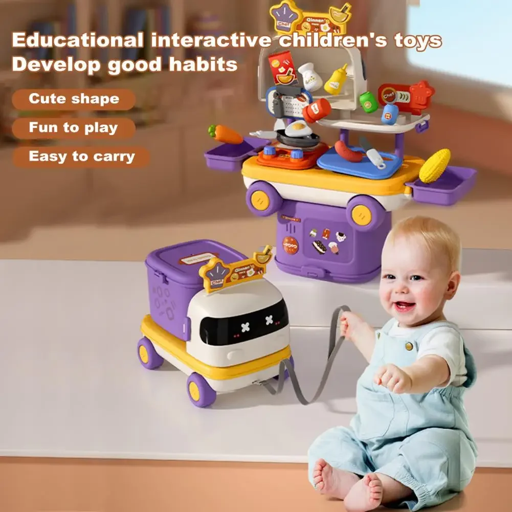 Kids Doctor Keuken Make-up Speelgoed voor Meisjes Interactieve Pretend Game Set Draagbare Opvouwbare Opbergdoos Kinderen Verjaardagscadeautjes