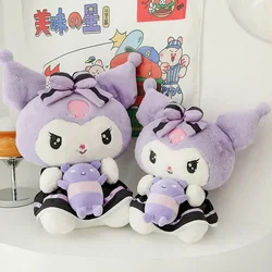 35/60cm Cute Melody Doll Kuromi Plush Toy Sanrio Girl Sleeping Bed Cartoon Pillow Gift for Best Friend