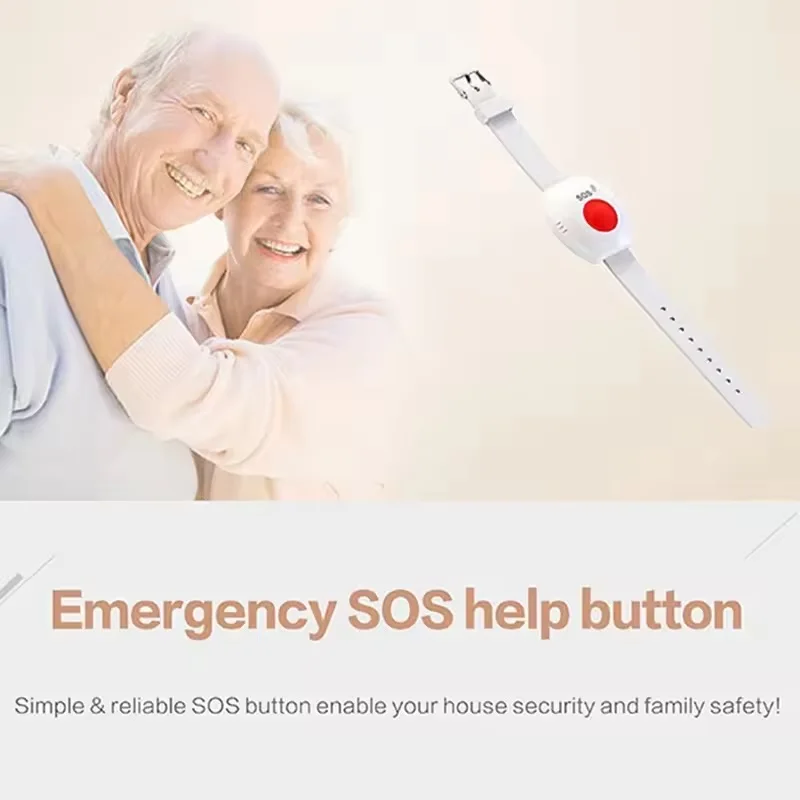 TAIBOAN 433mhz SOS Emergency Panic Button Wireless Watch Bracelet For Old People GSM Home Security Alarm Sensor