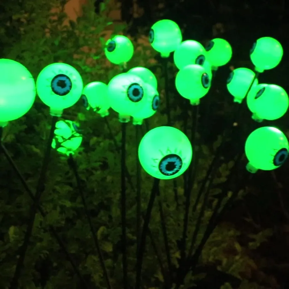 

Solar Halloween Eyeball String Lights Waterproof Outdoor Garden Lawn Stake Ghost Eye Lights for Yard Party Christmas Decoration