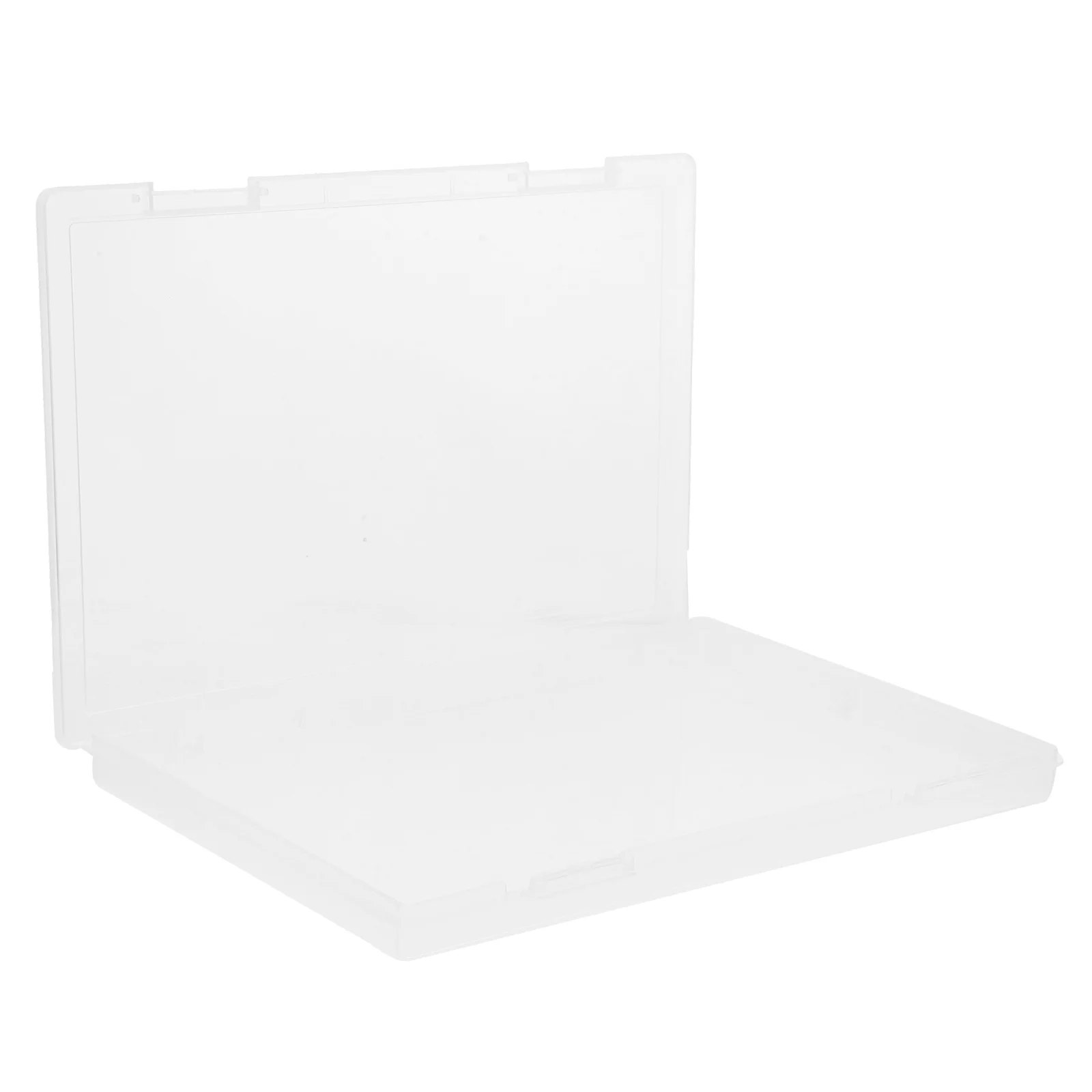 Clear File Box Plastic PP Paper Organizer Portable Document Storage Case for Office Home Use Document Holder