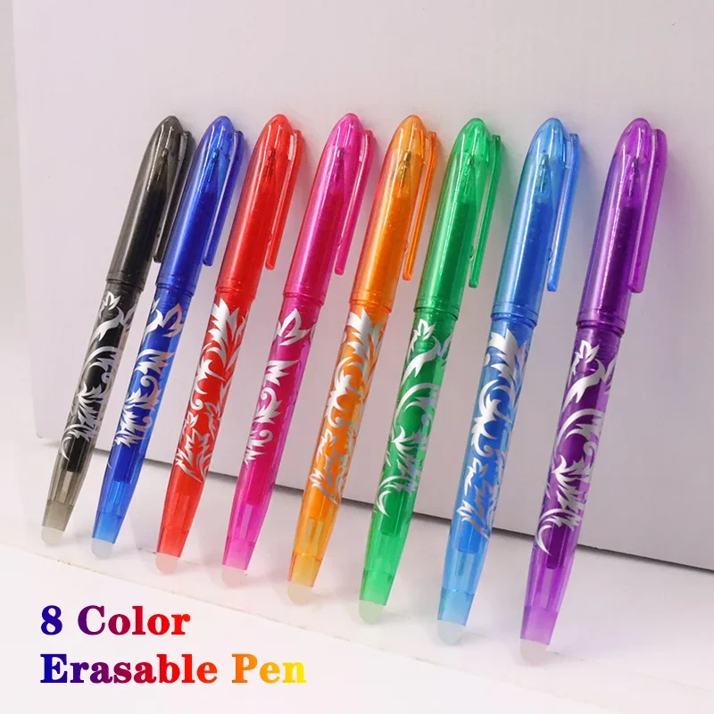 12PCS Erasable Gel Pen 0.5MM Color Erasable Gel Needle Bullet Head 12 Colors Such as Blue blue Office School Supply Stationery image 4