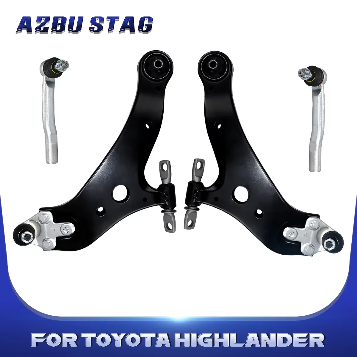 

AzbuStag Front Lower Control Arm Suspension Tie Rod 4Pcs Kit for Toyota Highlander Venza Lexus RX350 RX450h 2008 2009 2010-2019