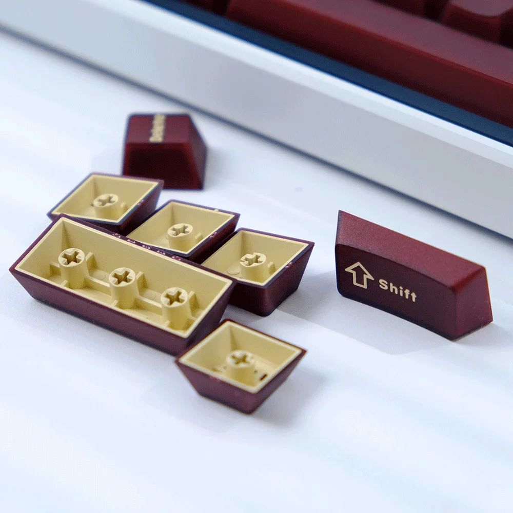 Keycap Semi-Transparant Abs Tweekleurig Proces Originele Fabriek Zeer Aangepaste F87pro Wooting Atk68