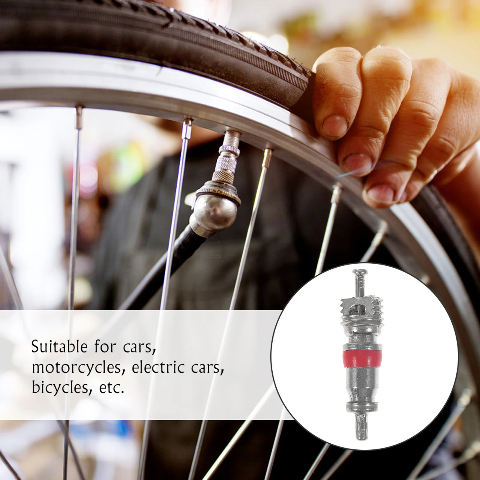 

20Pcs Tire Stem Core Replacement Heavy Duty Copper Nickel-Plated Seal Spring Loaded Pin for Car Truck Motorcycle Bicycle Atv