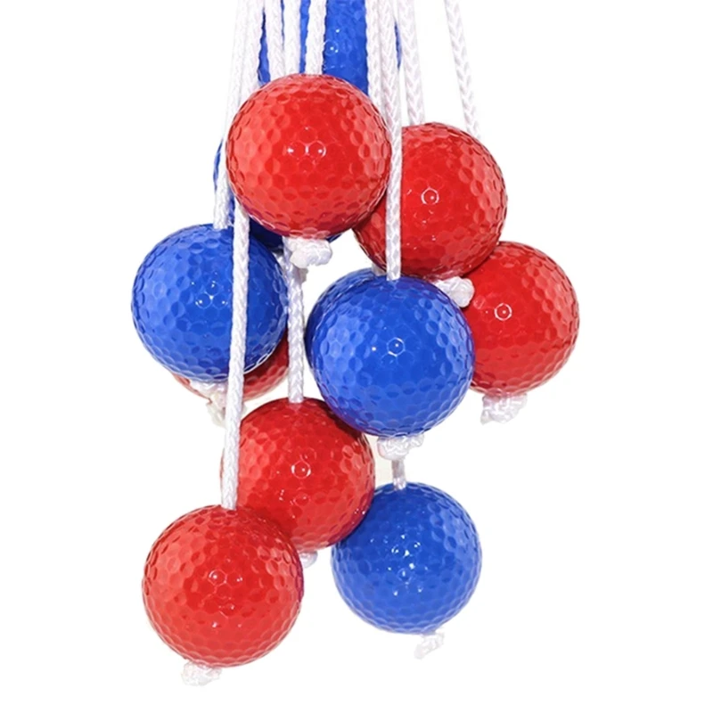 4Pcs Ladders Toss Ball Replacement Hard Golf Training Ball Outdoor Redness and Blue Ladders Ball for Kids Adult Family