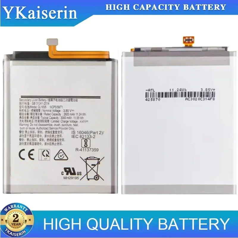 YKaiserin 3000mAh Replacement Battery QL1695 For Samsung Galaxy A01