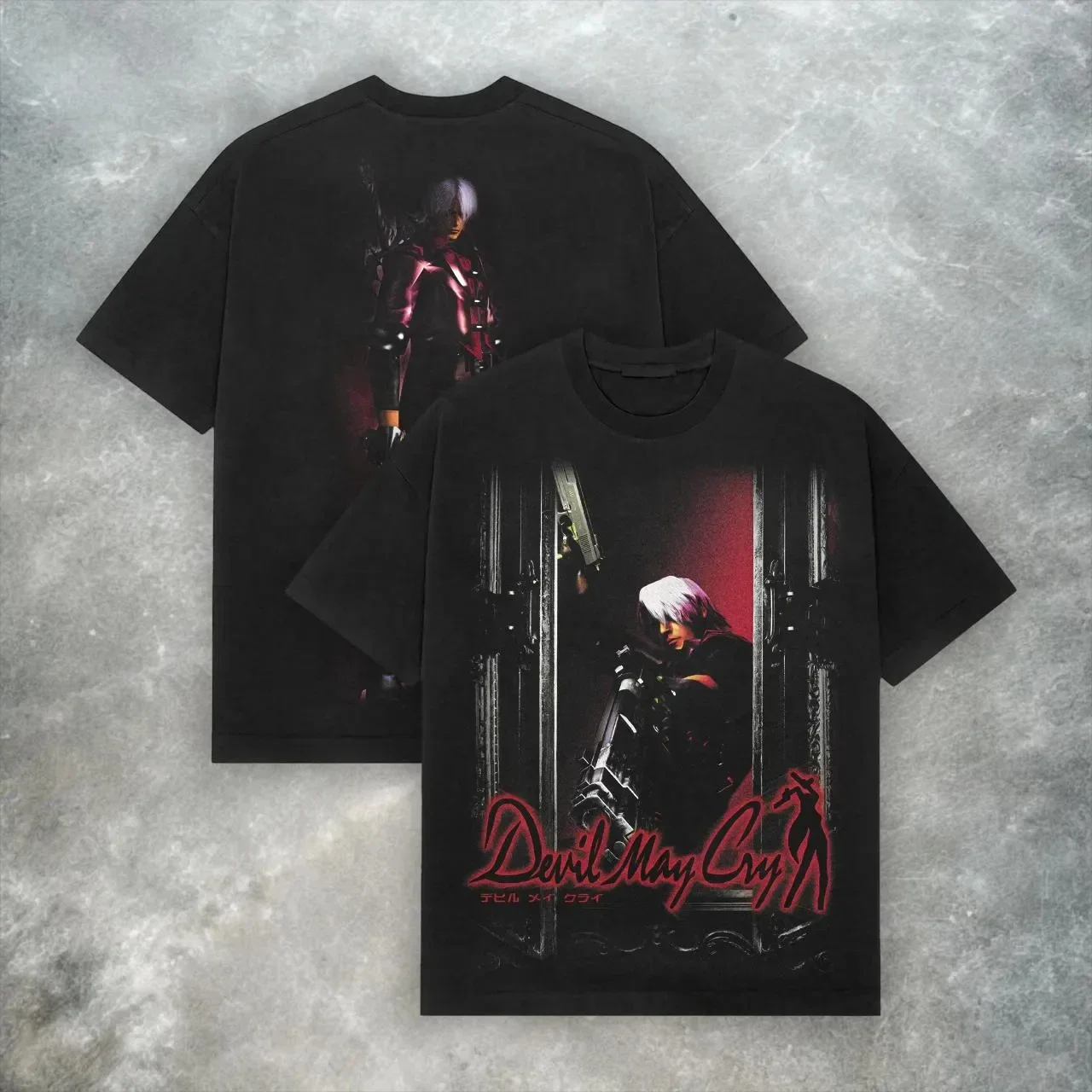 Unisex Y2K Retro Devil May Cry 3D Print Graphic Tee Vintage Game Style Short Sleeve Streetwear Shirt