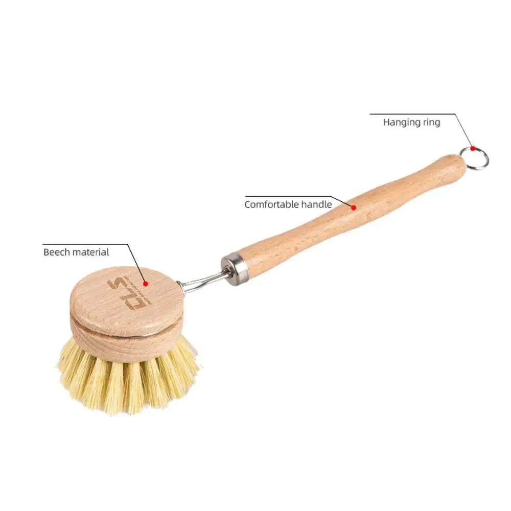 Outdoor Barbecue Long Handle Cleaning Brush Camping Picnic BBQ Barbecue Brush Kitchen Dishwashing and Pot Washing Brush