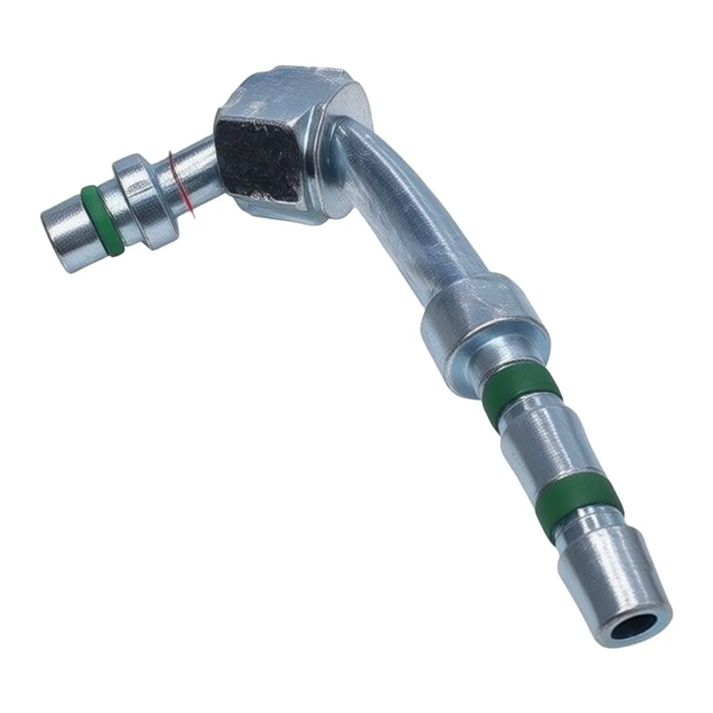 R134a AC Fitting Set 90° Female Connectors With Moveable Block For Automotive Air Conditioning-Refrigerant Line Hose Adapter