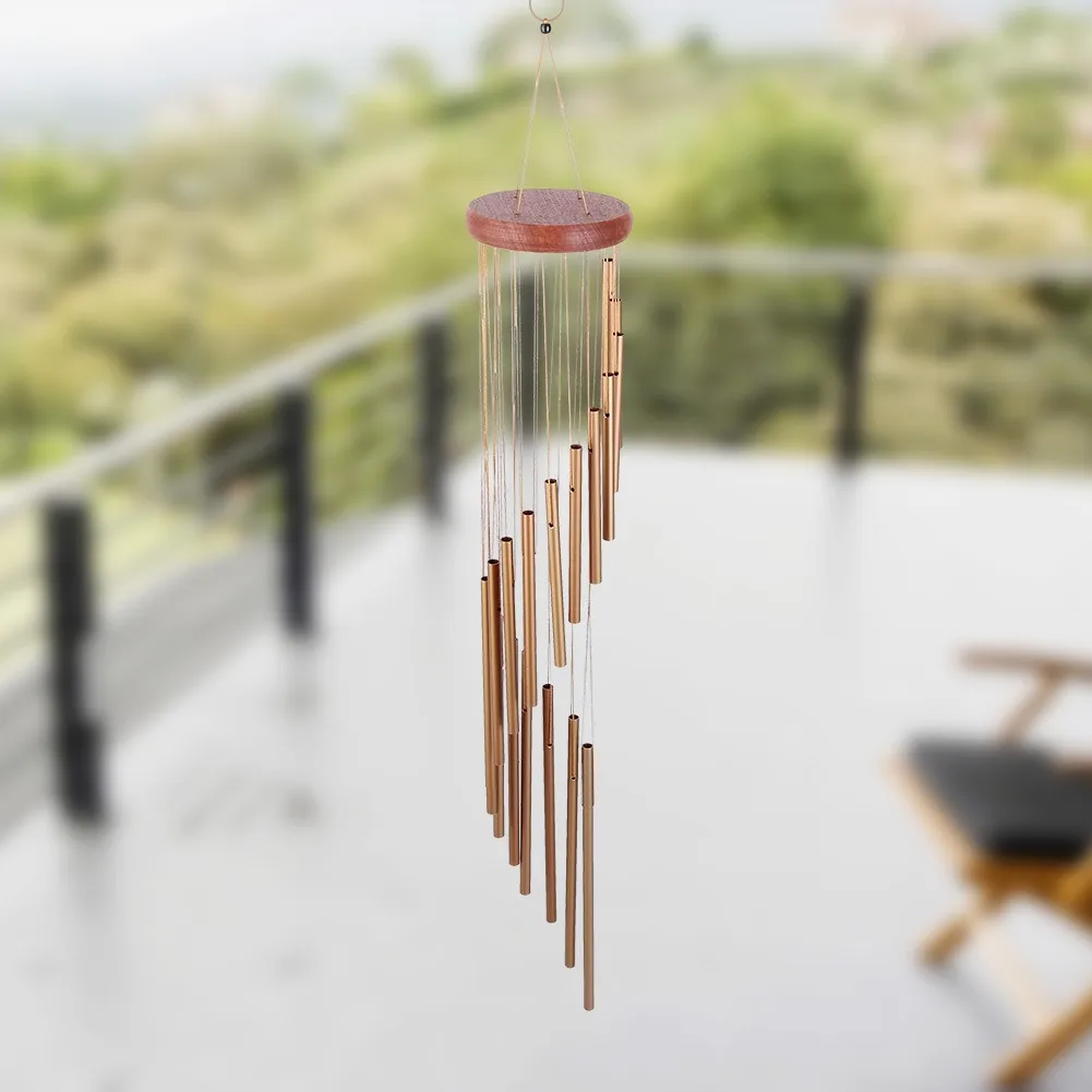 18 Metal Tubes Wind Chimes Outdoor Indoor Garden Patio Balcony Decor Birthday