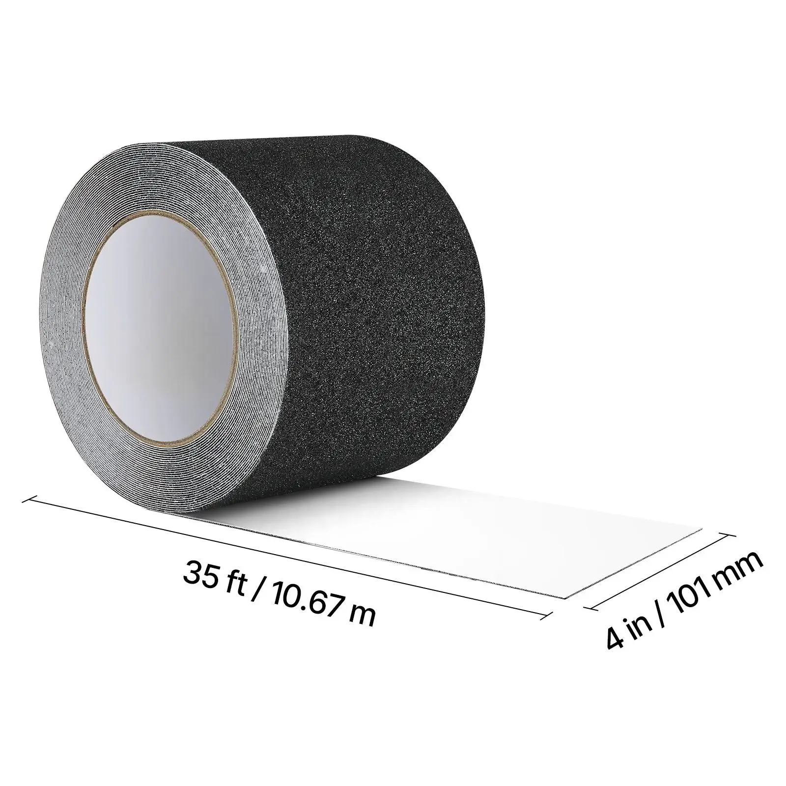 Anti-Slip Tape, 35 FT x 4 inch Non Slip Grip Tape for Stairs Steps, 80-Grit Aluminum Oxide High Traction Non-Skid Stair Treads with Strong Adhesive Backing, Suitable for Indoor & Outdoor Use