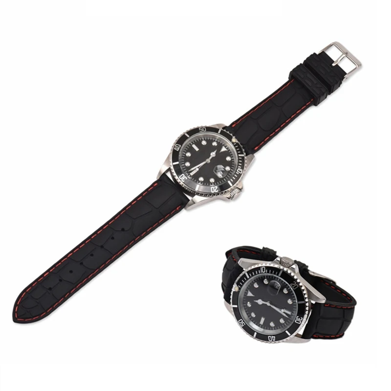 Pulseira de silicone ECO-Friendly, pulseira relógio constante, acessórios de substituição, adequado para Montblasa, FIYTA Freencque, 20mm, 22mm