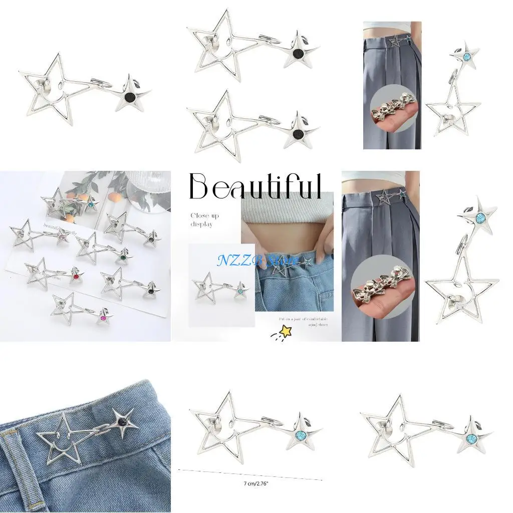 T21F زر تثبيت معدني قابل للفصل، مشبك ملابس لشد الخصر بدون خياطة