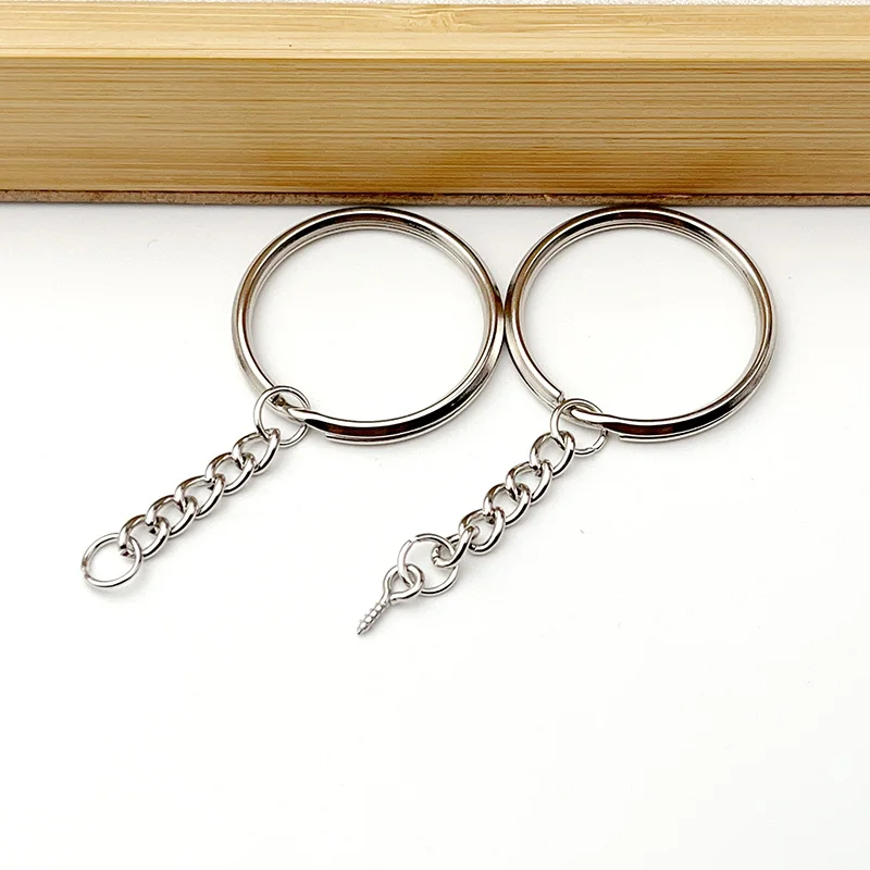 20/100 Stück 25/30 mm Dreiecksdraht offene Schleife Schraubstift Schlüsselanhänger Karabinerverschluss Schlüsselanhänger DIY Schmuck Spielzeug Anhänger Herstellung Zubehör – Detail 9