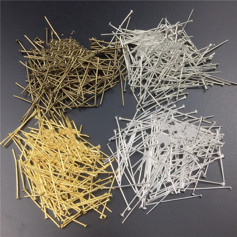 15-70MM Flat Head Pins Metal Headpins For Jewelry Findings Making DIY Supplies