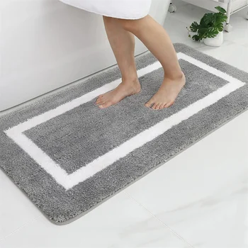 Olanly-alfombrilla de baño absorbente, alfombra de baño, almohadilla de ducha, alfombra de lavado antideslizante para dormitorio, alfombrilla de felpa suave y gruesa para sala de estar, decoración del suelo