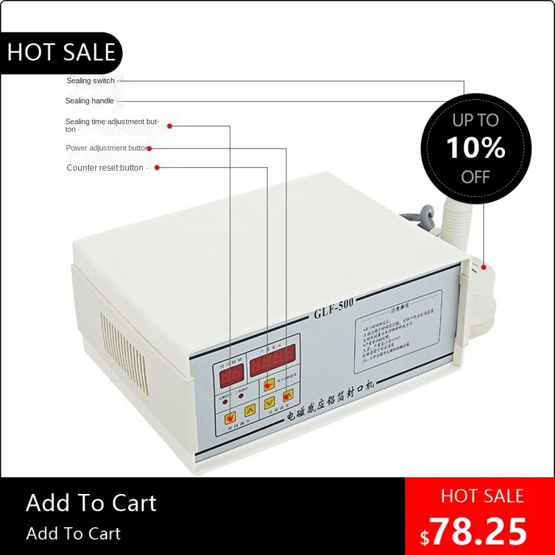 

818003 F500 Handheld Electromagnetic Induction Sealer Foil Plastic Cap Sealing Machine Continuous Bottle Capping Pa