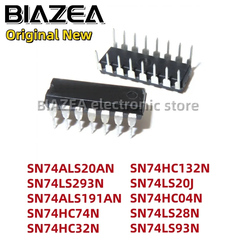 1piece SN74ALS20AN SN74LS293N SN74ALS191AN SN74HC74N SN74HC32N SN74HC132N SN74LS20J SN74HC04N SN74LS28N SN74LS93N DIP14